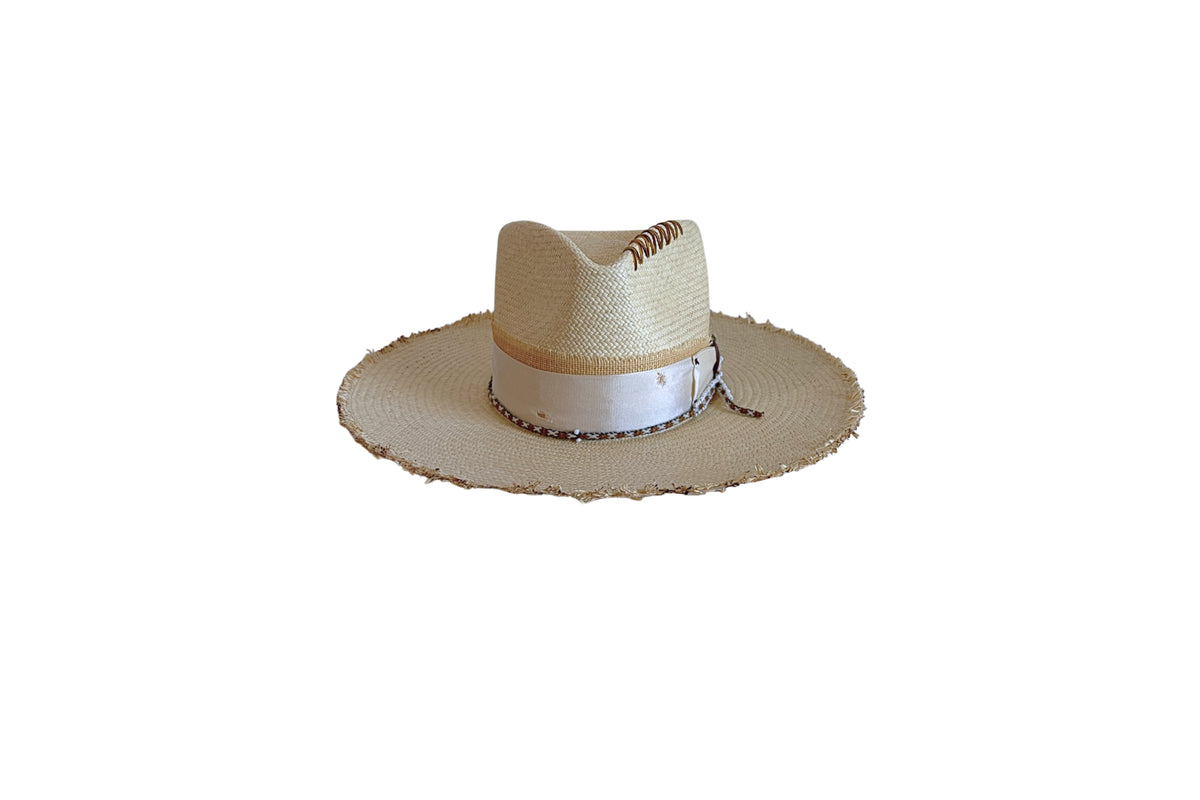 Salina natural Panama straw hat, front view