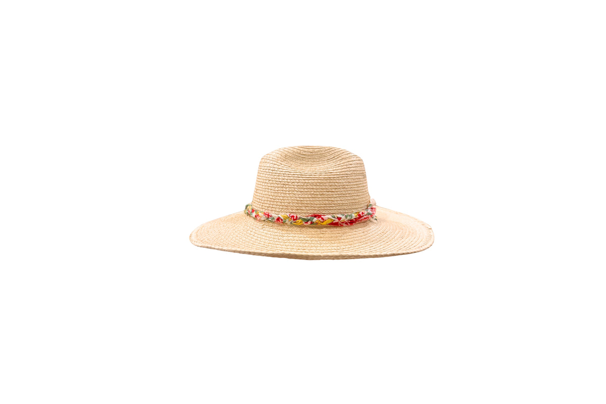 Nido kids palm straw hat, angled view