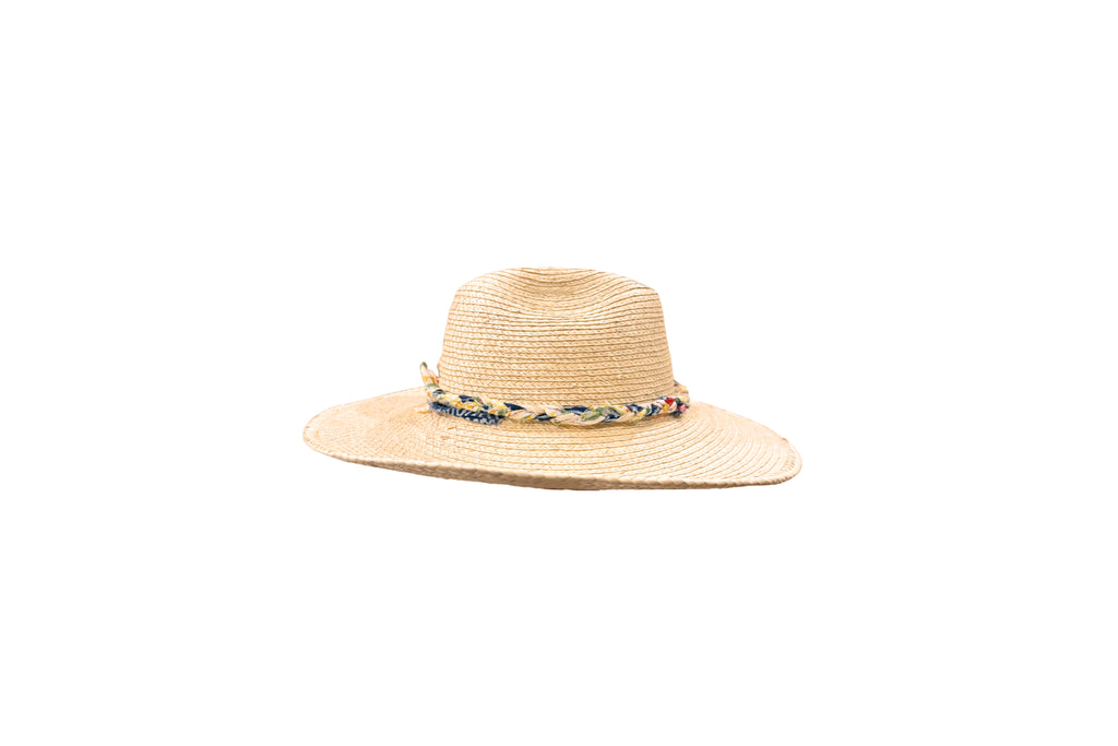 Nido kids palm straw hat, side view