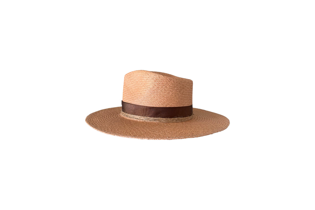 Cantera Panama straw hat, side view