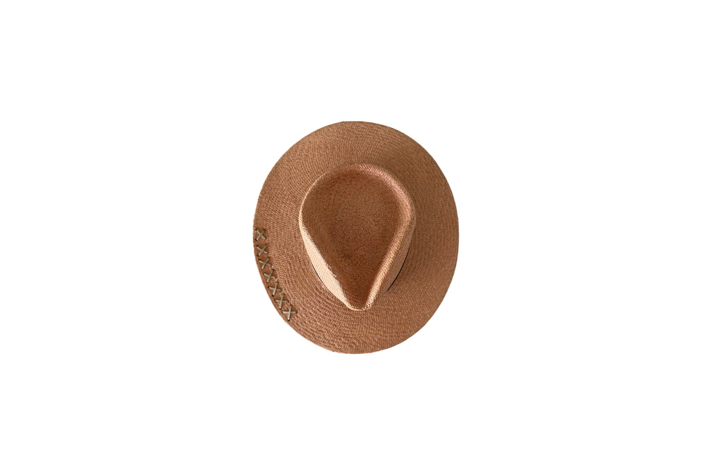 Cantera Panama straw hat, top-down view